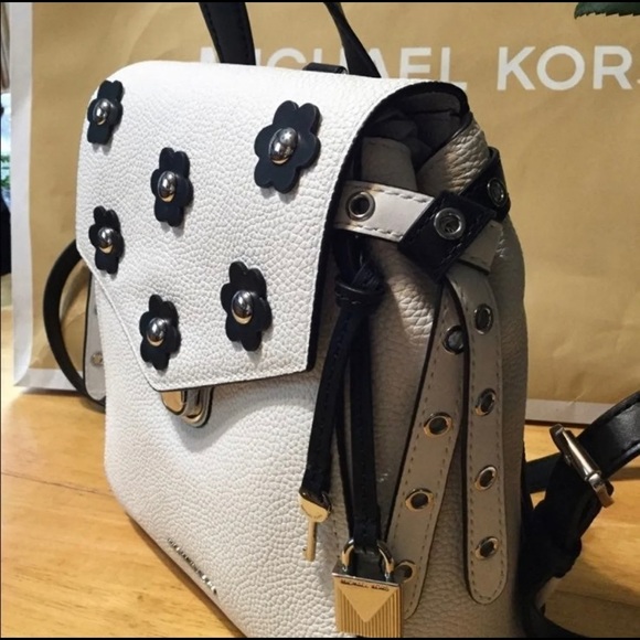 MIchael Kors White Bristol Leather Backpack NWT
